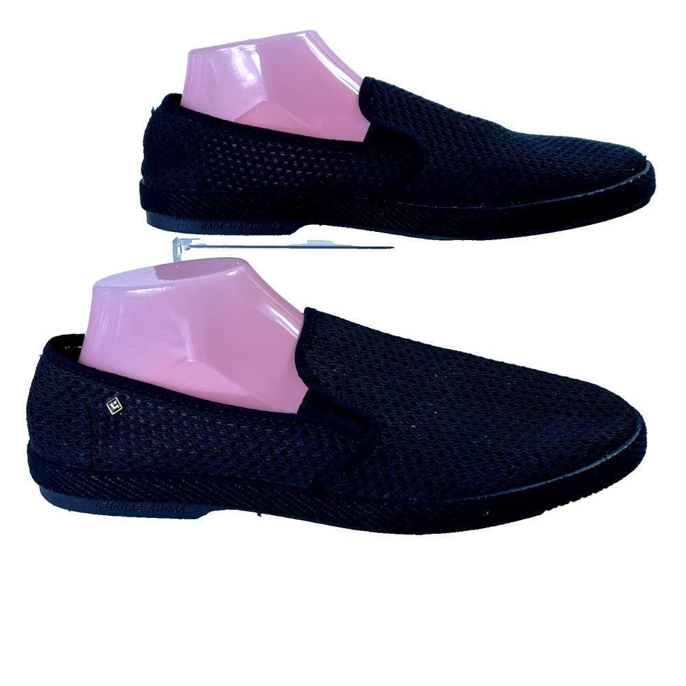 Rivieras Espadrille Shoes Mens 10.5 Classic Filet Black Breathable Lightweight